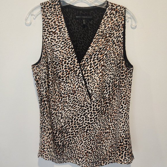 WHBM Animal Print top, Size 10, Like New - Picture 1 of 6